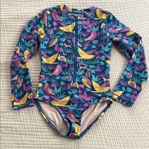 Tea Collection Blue and Yellow Rashguard Swimwear